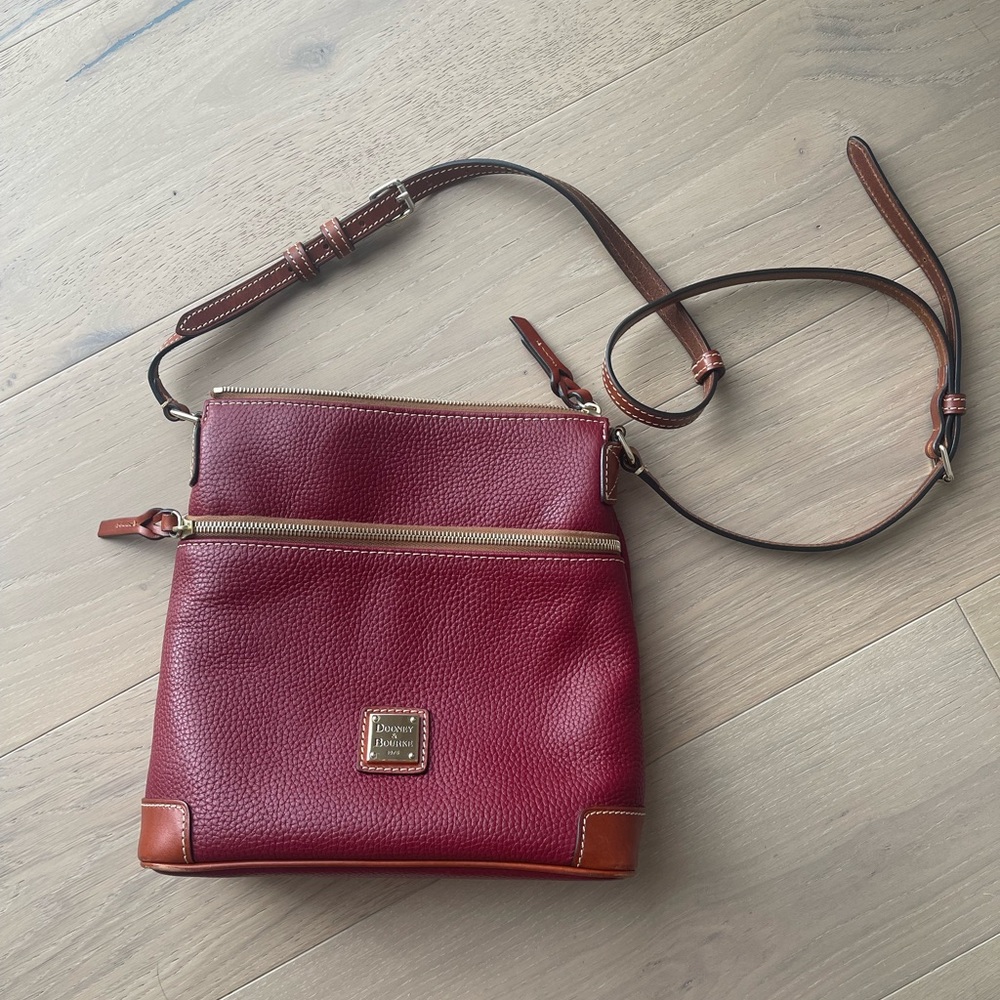 Dooney & Bourke Maroon Pebble Grain Crossbody